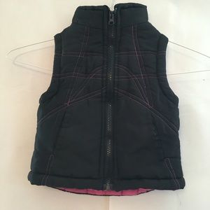 Girls black and pink vest size 2T